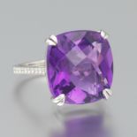 Ladies' Amethyst and Diamond Ring