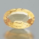 Precious 5.85 ct Natural Gold Topaz with Orange Hue