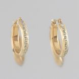 Fascination Pair of Gold and Diamond Ear Hoops