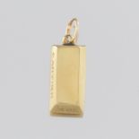 Cartier 1/4 oz. 18k Gold Bullion Bar Brick Pendant