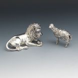 Yaakov Heller Sterling Silver Figurines of a Lion and a Lamb