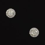 A Pair of Diamond Stud Earrings