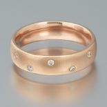 Ladies' Rose Gold and Diamond Band