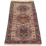 Vintage Hand-Knotted Soumak Pictorial Wide Runner