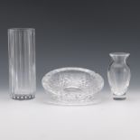 Three Crystal Table Items, Including Baccarat, Waterford and Steuben