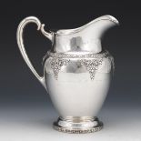 Wallace Sterling Silver Ewer/Pitcher, "Normandie" Pattern