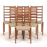 Set of Six Vintage Teak Dining Side Chairs by Svegards Markaryd, Denmark