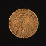 1925 D Two and a Half Dollar Indian Gold Coin