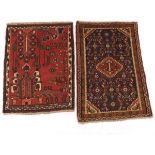 Two Fine Vintage Hand-Knotted Malayer Carpets