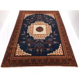 Impressive Semi-Antique Hand-Knotted Sculpted Chinese Custom Made Carpet, ca. 1960's