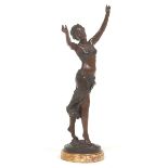 Patinated Metal Sculpture of a Maiden