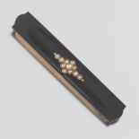 Victorian Gold, Seed Pearl and Black Onyx Pin/Brooch