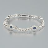 Ladies' White Gold, Sapphire, and Diamond Necklace