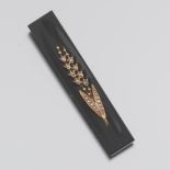 Ladies' Victorian Rose Gold, Seed Pearls and Black Onyx "Lily-of-the-Valley" Pin/Brooch