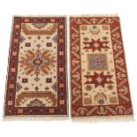 Two Fine Hand-Knotted Kazak Carpets