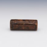 Burlwood and Horn Carved Hand Made Snuff Box, ca. 18th/19th Century