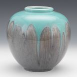 Rookwood Pottery Turquoise and Silver Grey Glaze Vase, dated 1949