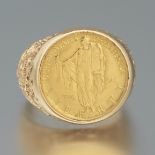 1926 Gold Quarter $2.50 Eagle Gold Coin Ring