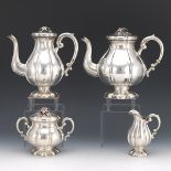 Austrian Silver Four-Piece Tea/Coffee Service, ca. 1872-1922