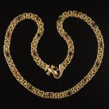 Ladies' 30 Inch 18k Gold Necklace with Gemstones