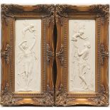 Pair of Classically Styled Bisque Plaques