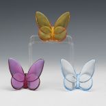 Baccarat Crystal Butterflies, Set of 3