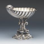 Continental Silverplate Shell and Dolphin Bonbon Bowl