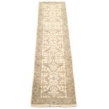 Hand-Knotted Ivory Oushak Runner