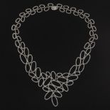 Ladies' Diamond Oval Link Necklace