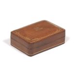 Italian Grand Tour Hand Made Gilt Embossed Leather "St. Marco's Lion" Vanity Box