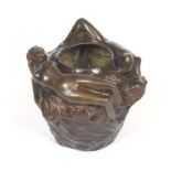 Large Art Nouveau Bronze Vase, 20th Century