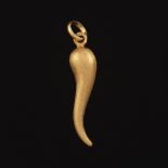 Vintage Baraka Italian Gold Horn Charm/Pendant