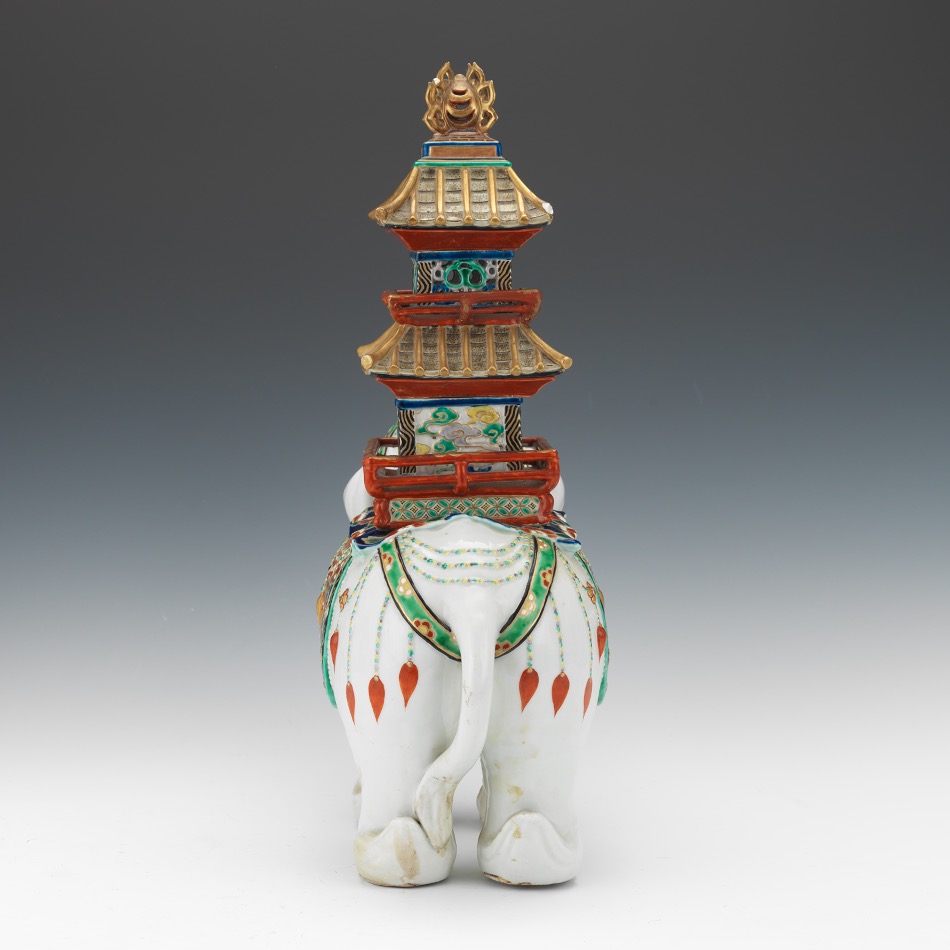 Porcelain Elephant with Howdah - Image 3 of 9