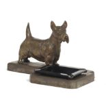 Frankart Ashtray with Bronze Terrier