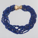 Ladies' Lapis and Gold Torsade Necklace