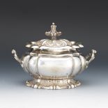 Italian Silver with Gold Wash Baroque Style Sugar Bowl/Bonbonnier