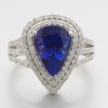 Ladies' Tanzanite and Diamond Ring