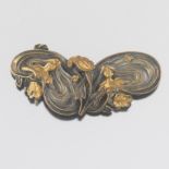 Art Nouveau Mixed Metals Water Nymphs Belt Buckle