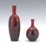 Two Royal Doulton Flambe Vases