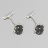 Pair of Onyx and Diamond Cufflinks