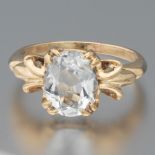 Ladies' Retro Gold and Aquamarine Ring