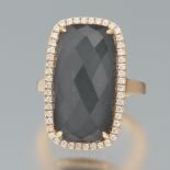 Ladies' Gold, Quartz and Diamond Fashion Ring