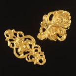 Two Art Nouveau Style Retro Gold Plated Pin/Brooches