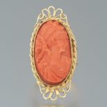 Ladies' Carved Coral Ring