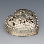 Gorham Sterling Silver Heart Vanity Box, ca. Last Quarter 19th Century