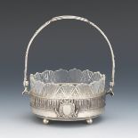 900 Silver and Crystal Basket