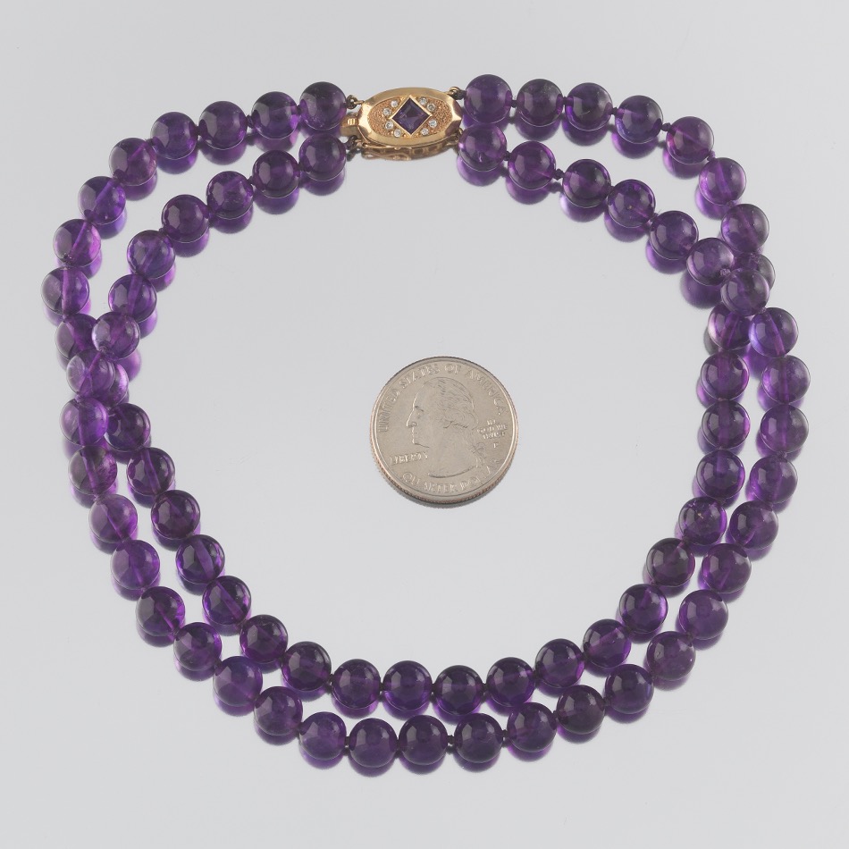 Ladies' Amethyst Bead Choker - Image 2 of 4