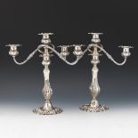 Reed & Barton Pair of Sterling Silver Candelabra, "Francis I" Pattern