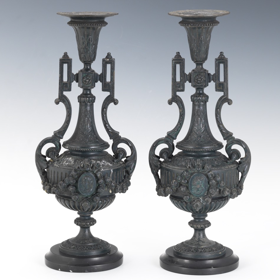 Pair of Mantel Urns - Image 4 of 7