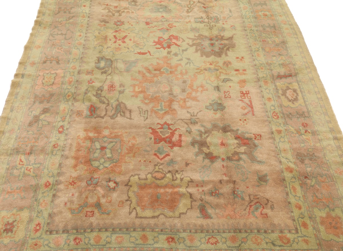 Very Fine Antique Hand-Knotted Oushak Carpet, ca. 1930's - Image 2 of 5